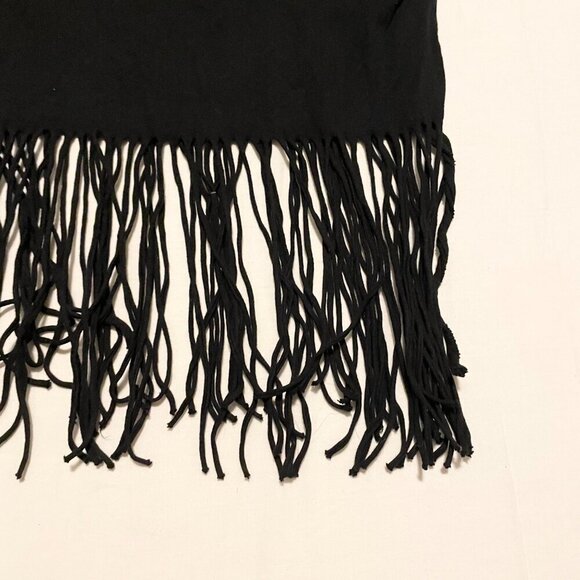 Forever 21 Biker Fringed Crop Tshirt Womens Size Small Motorcycle Shirt - Picture 14 of 15